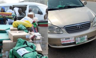 Vehicle With Governor Makinde’s Sticker Caught Carrying Sensitive Materials Ahead Of Saturday’s Oyo Elections 